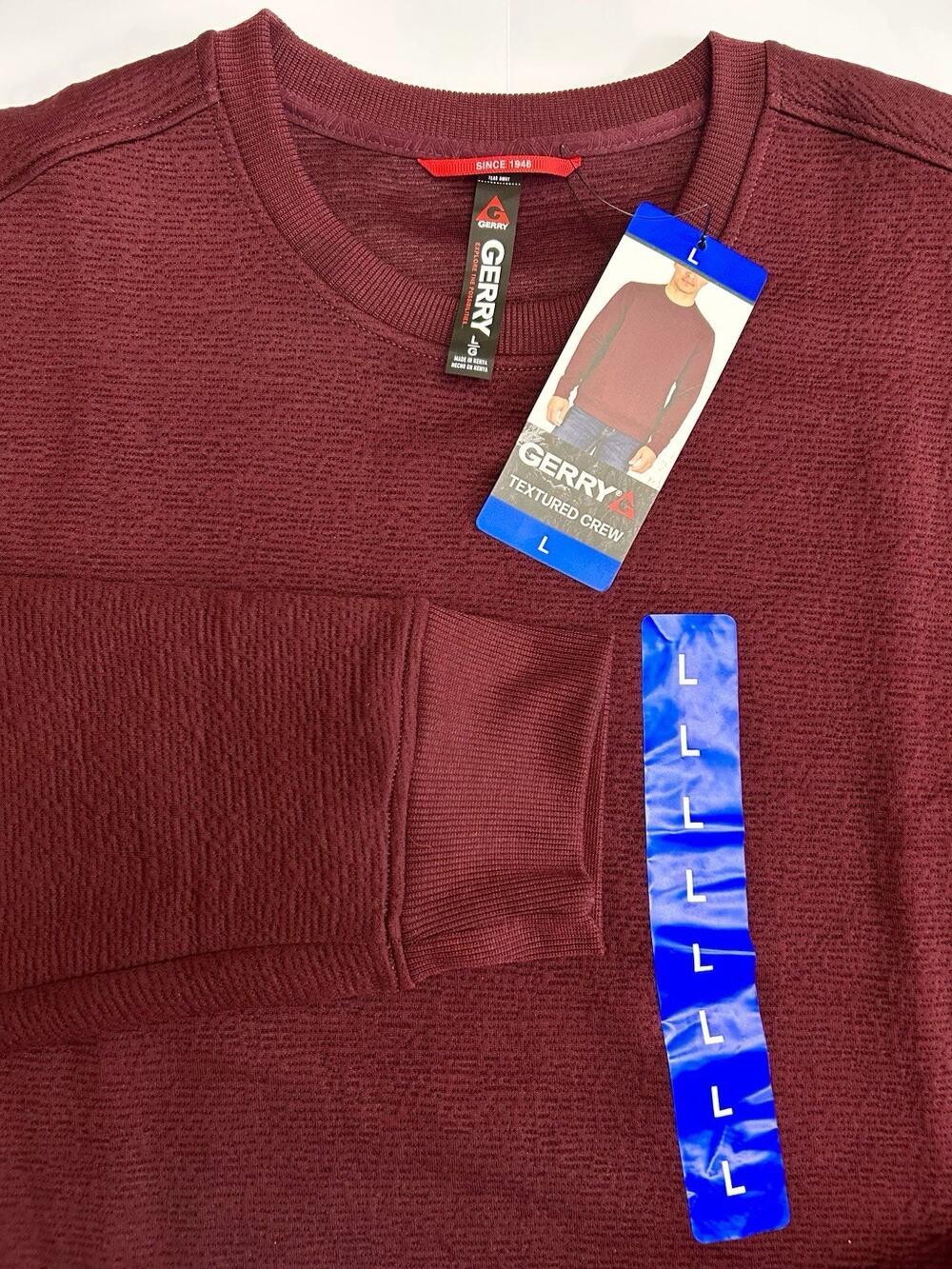 Gerry Men’s Textured Crew Sweatshirt NWT Size Large